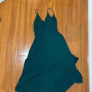 reformation emerald green dress